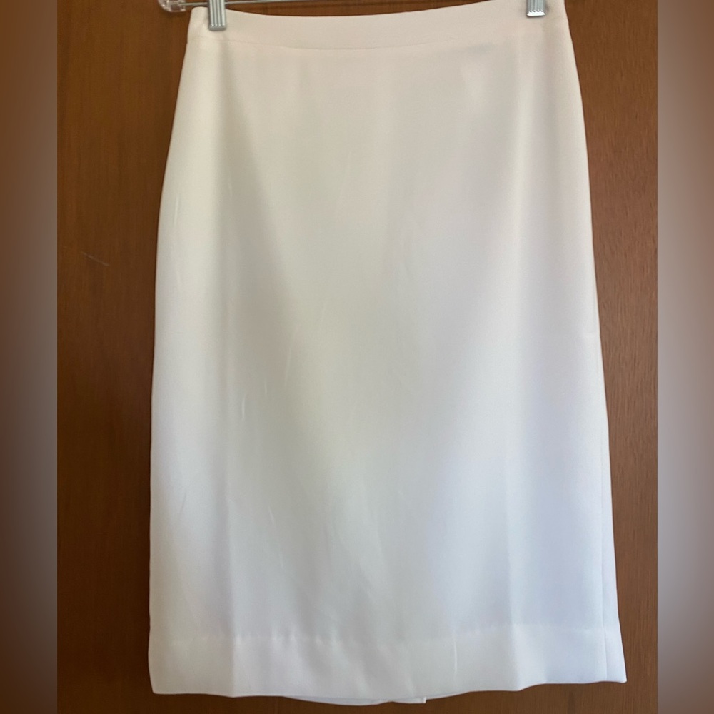 J. Crew 365 Pencil Skirt, Lined, White Size 6